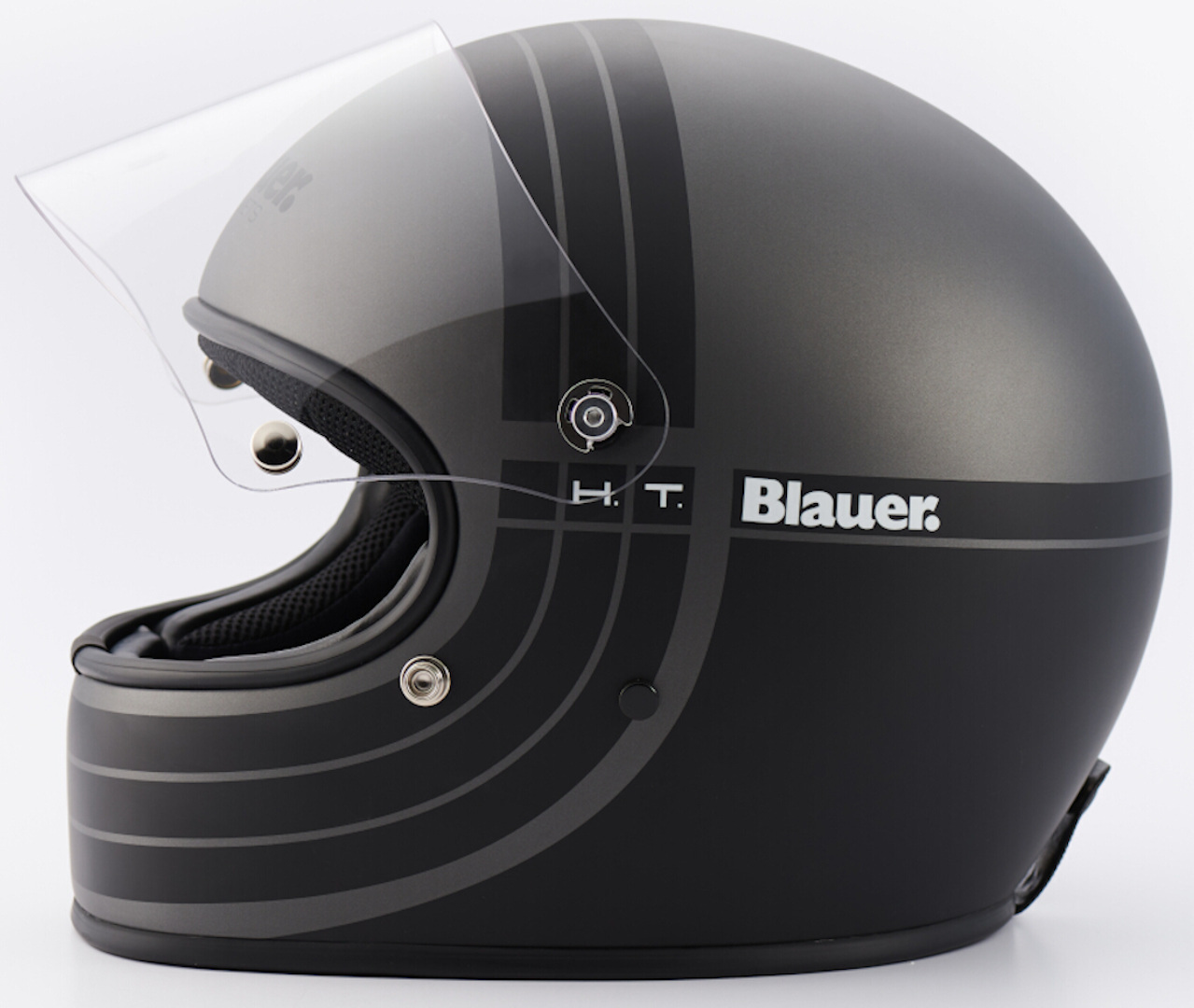 Blauer 80's hjelm Sort/Titanium S Figur 2