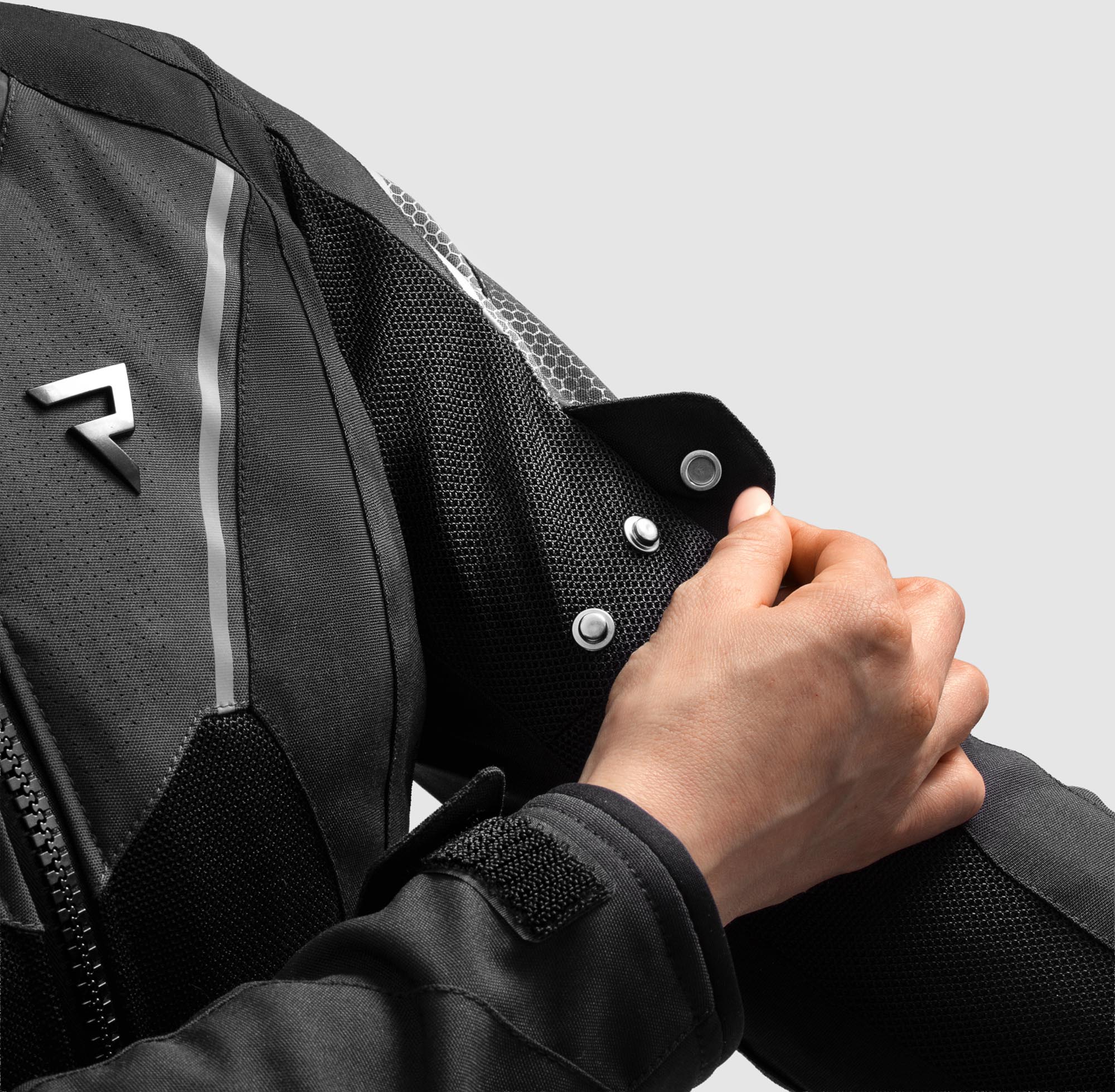Rebelhorn Hiflow 5 waterproof Ladies Motorcycle Textile Jacket black S Figure 5