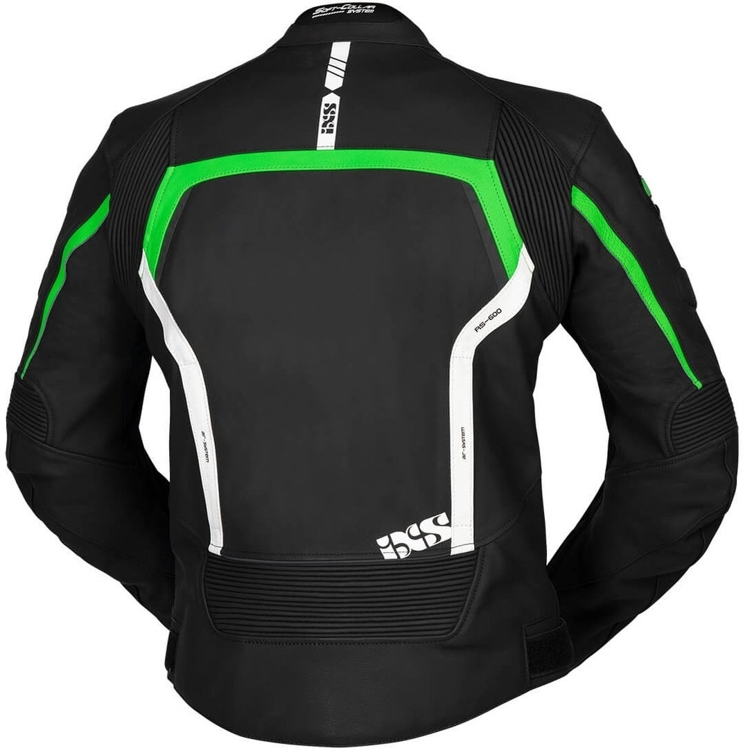 IXS Sport RS-600 1.0 Kožená bunda černá/zelená/bílá 62 Obrázek 2