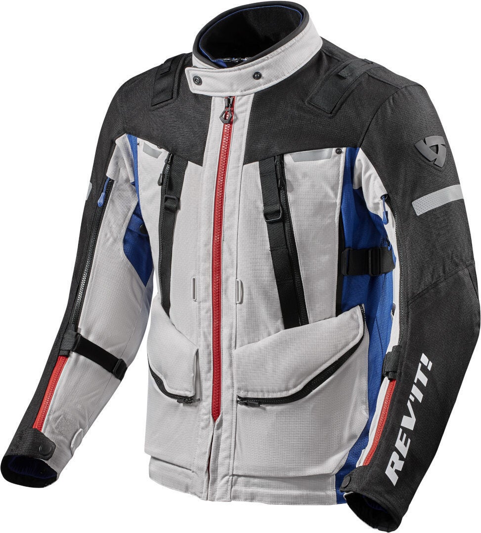 Revit Sand 4 H2O Motorrad Textiljacke silber/blau M Abbildung 1