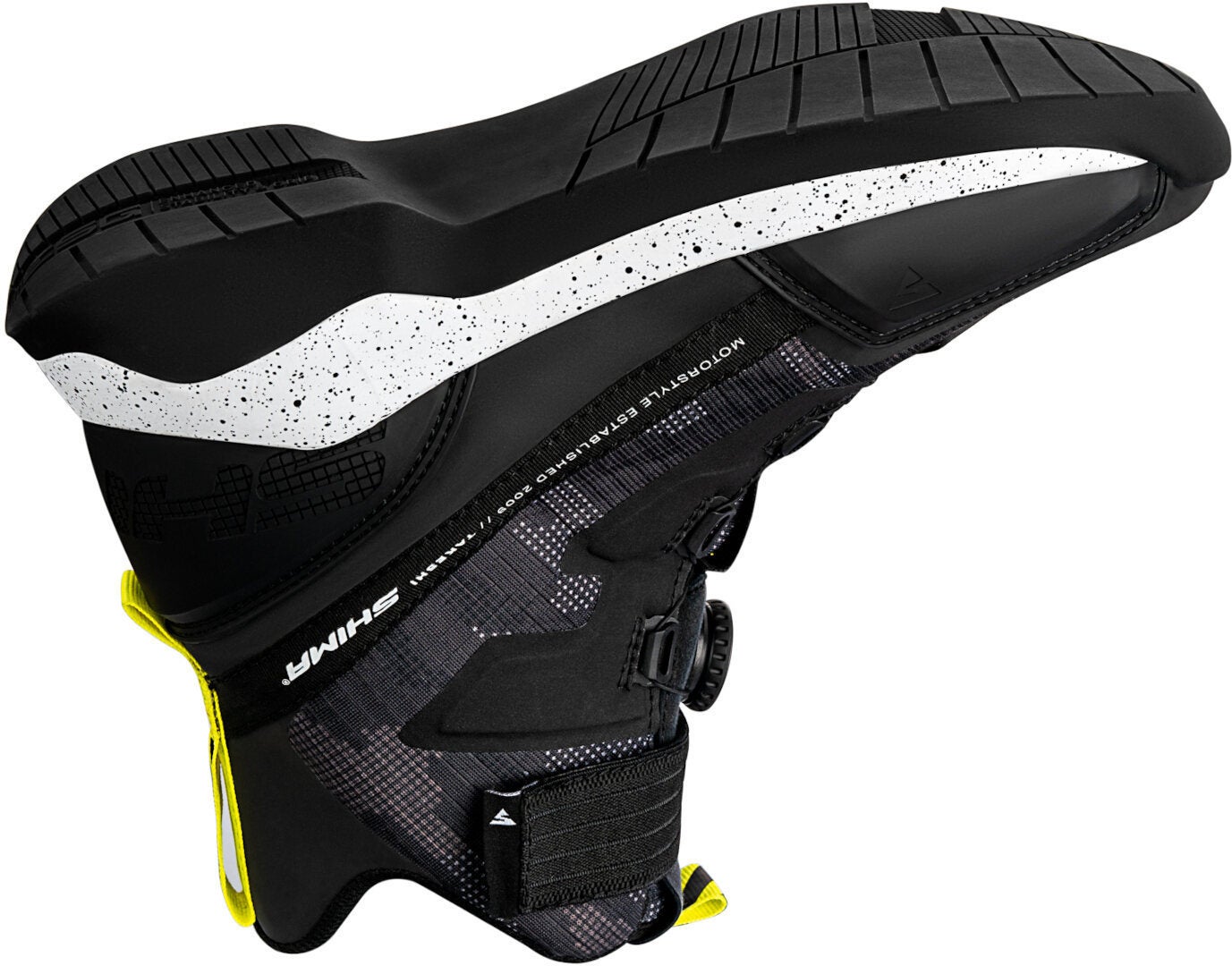SHIMA Takeshi Motorcycle Boots black/white/yellow 43 Figure 6