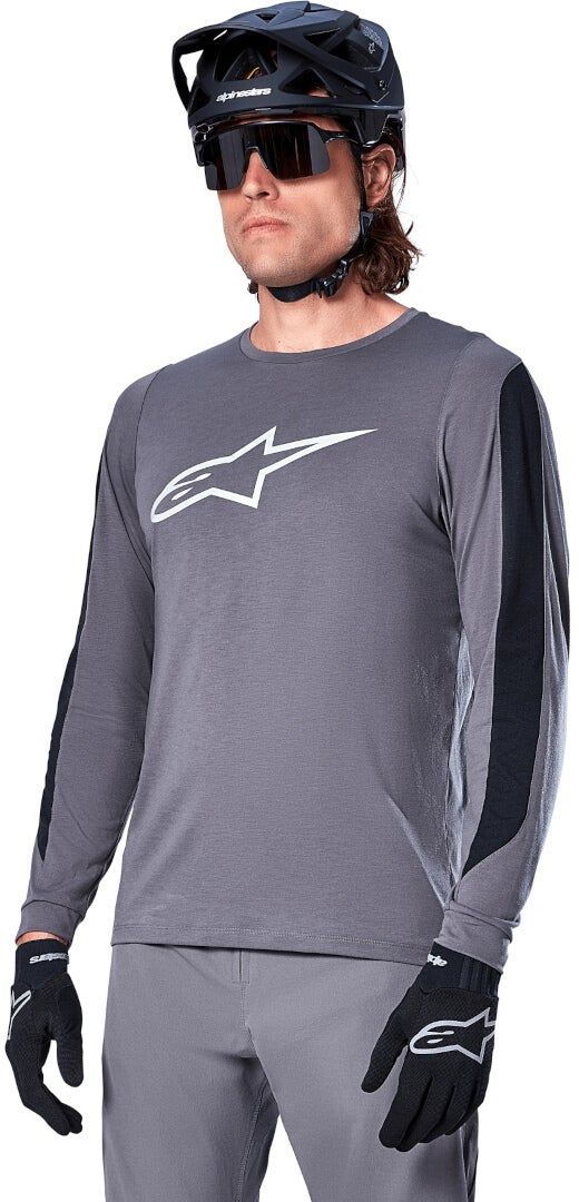 Side view of Alpinestars A-Dura Dri Astar Long Sleeve Bicycle Jersey
