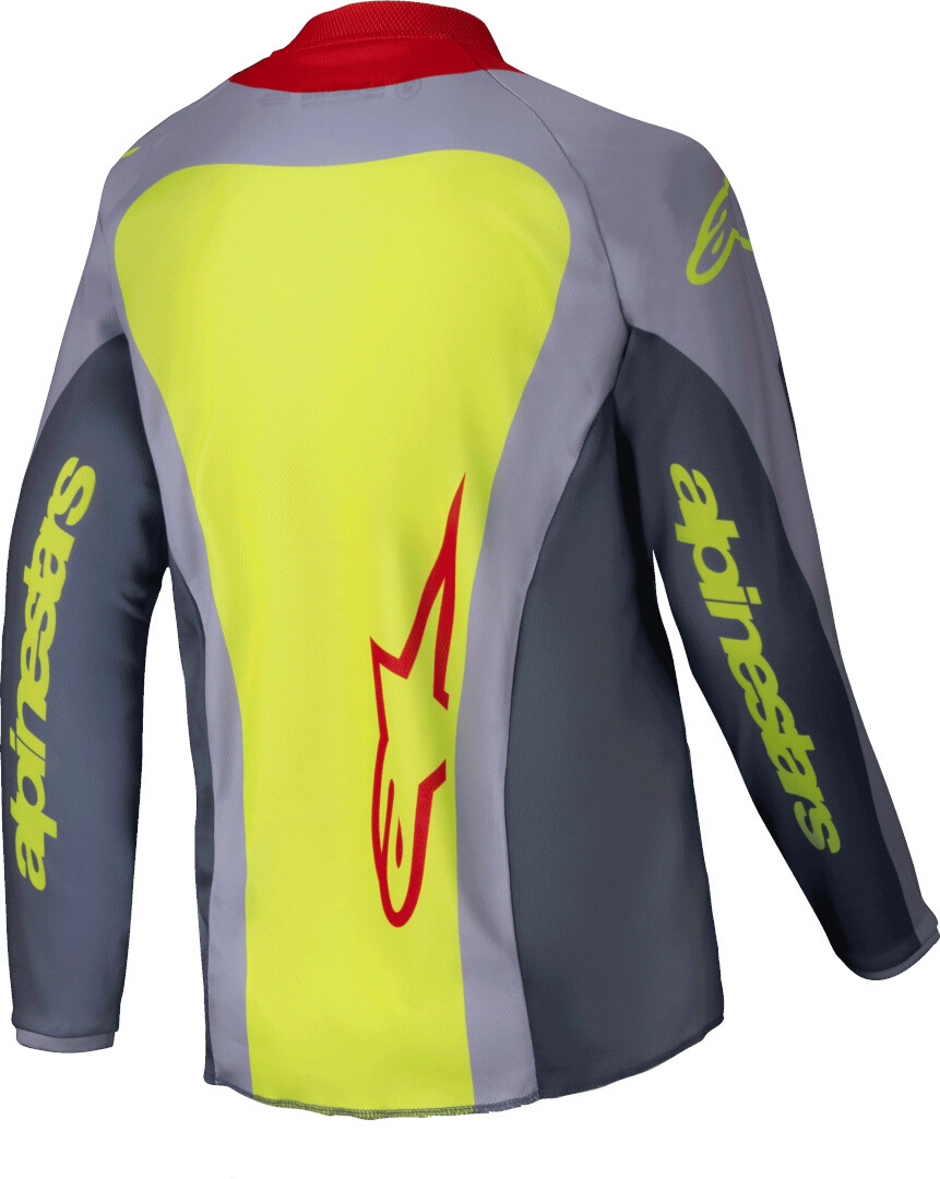 Alpinestars Racer Melt Motocross tröja för ungdomar röd/grå S Figur 2