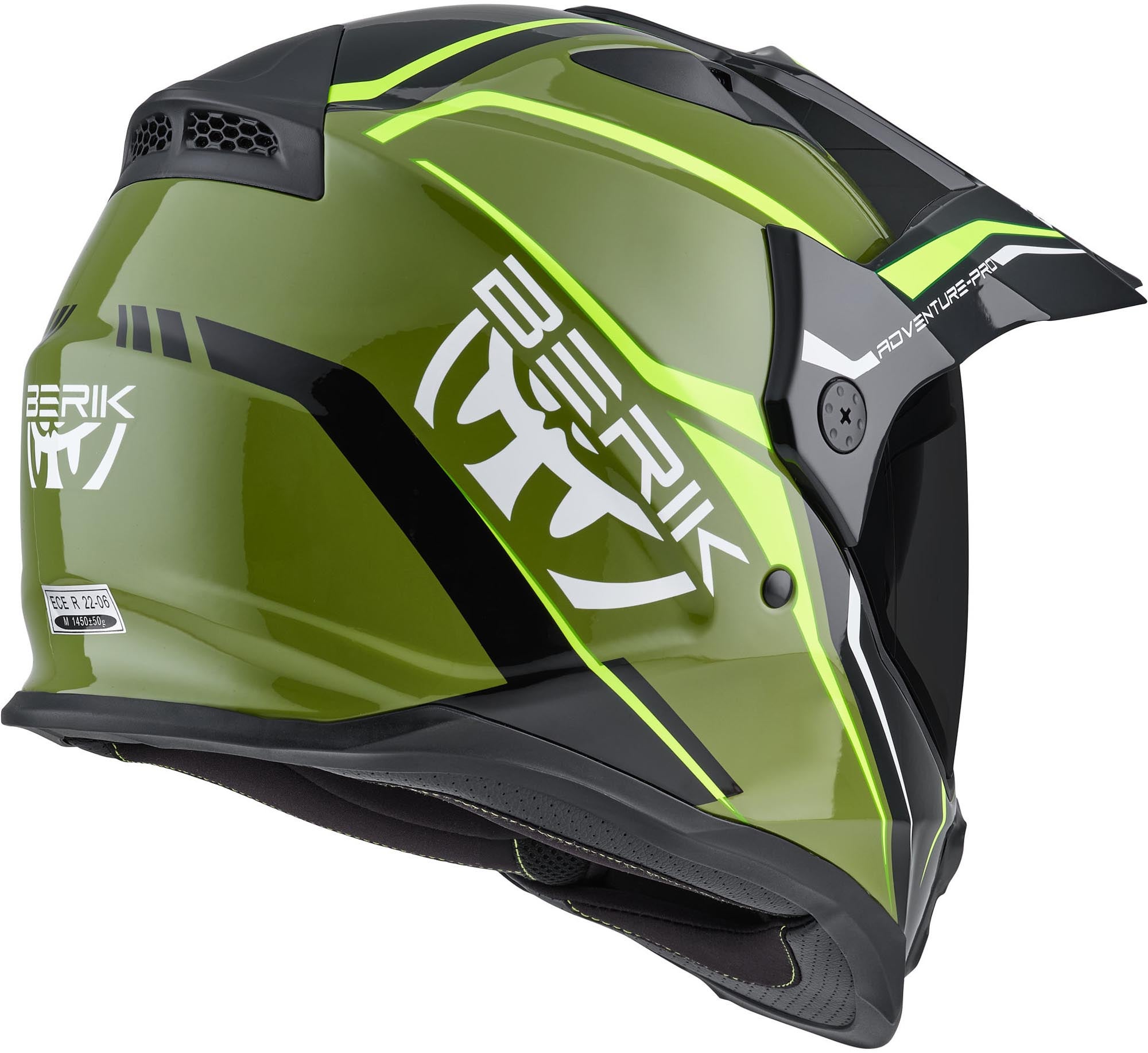 Berik MX313 Volstom Adventure Pro Enduro Hjelm grøn/gul/sort L Figur 5