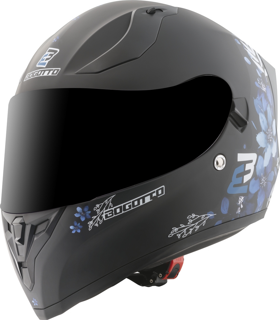 Bogotto H128 Fiori Cască Negru/Albastru XS Figura 1