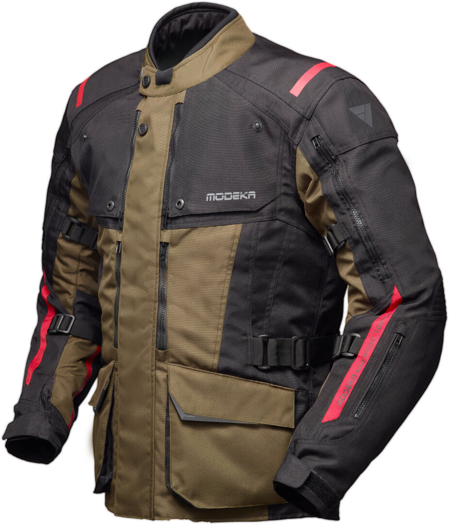 Modeka Varus waterproof Motorcycle Textile Jacket brown/black 3XL Figure 1