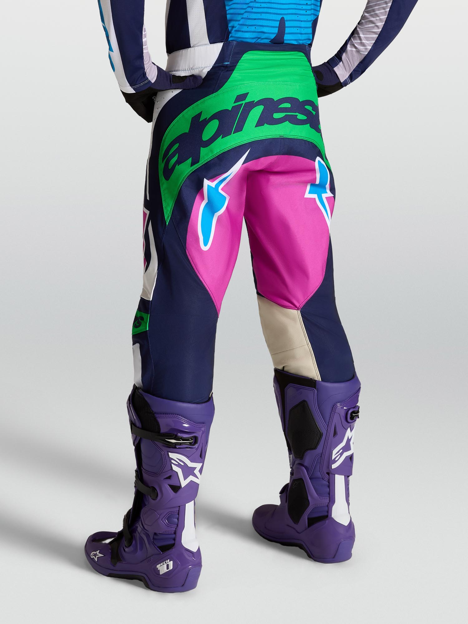 Alpinestars Techstar Maven モトクロスパンツ 白/青/緑 32 図8