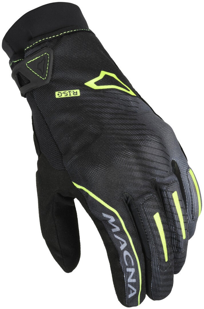 Macna Men's Black/Yellow Crew Rtx Waterproof Motorcycle Gloves