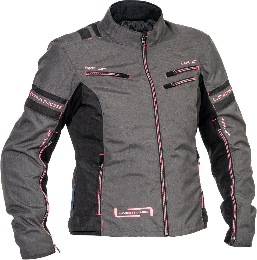 Lindstrands Liden Jachetă textilă impermeabilă pentru motociclete Gri/roz 34 Figura 1