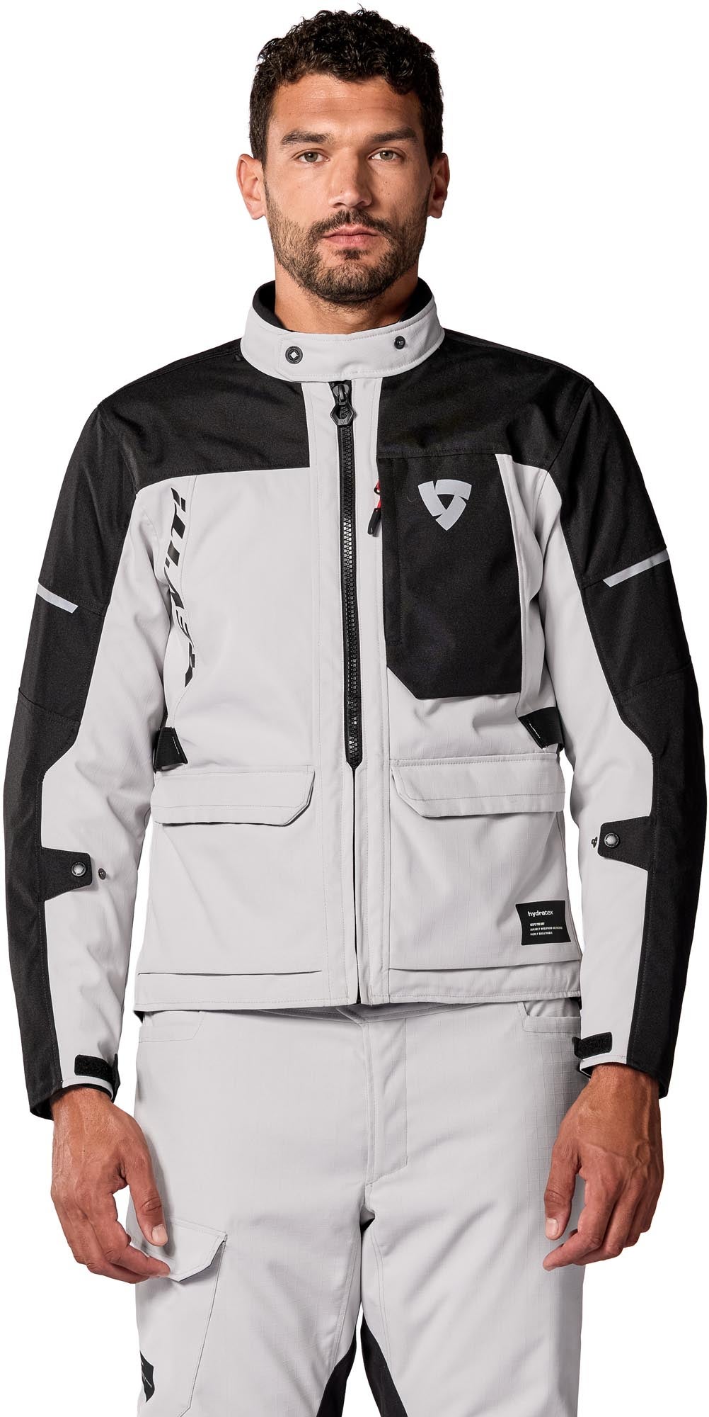 Revit Convergent H2O waterproof Motorcycle Textile Jacket silver/black 2XL Figure 3