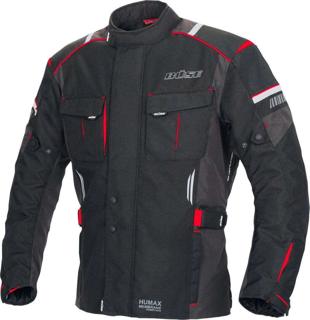 Büse Breno Pro Motorcycle Textile Jacket black/red XXL Figure 1