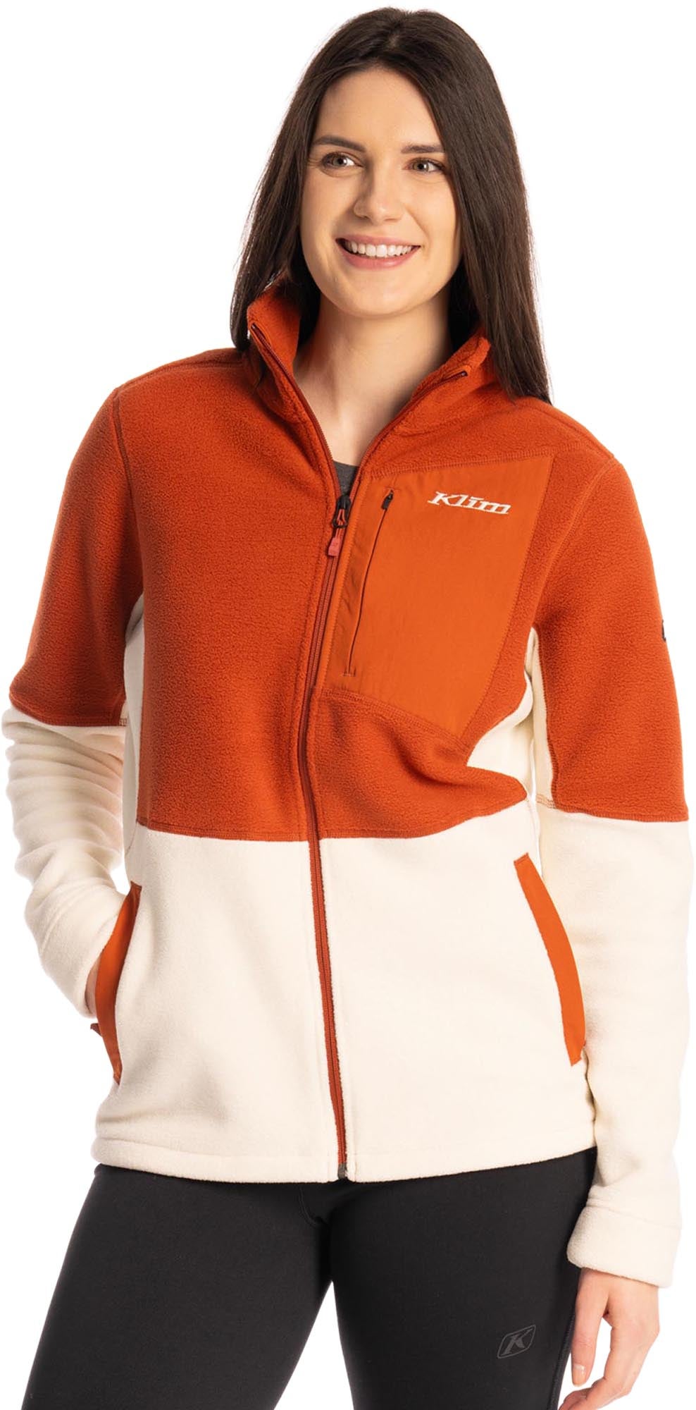 Klim Darby Canyon Damen Fleece Jacke beige/orange M Abbildung 2