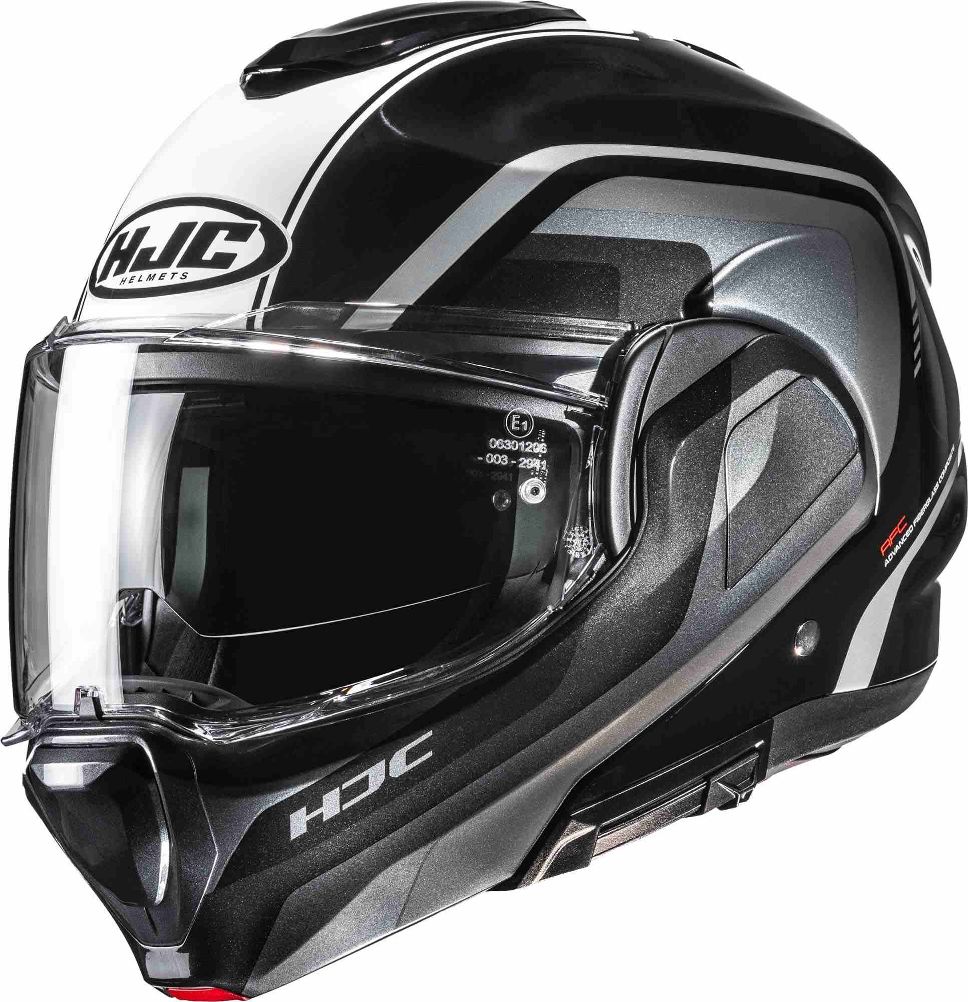 HJC F100 Reff Casco nero/bianco/argento XXL (62/63) Figura 1