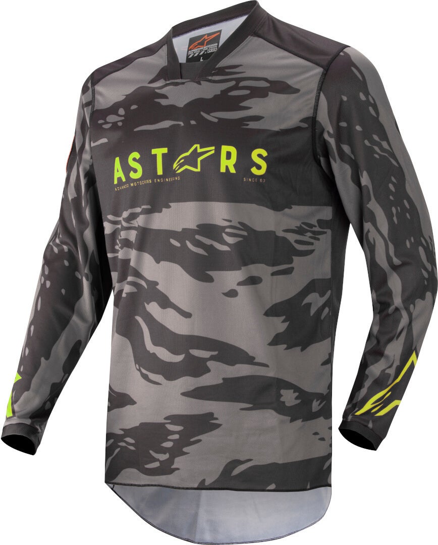Alpinestars Racer Tactical Maglia Motocross nero/grigio/giallo L Figura 1