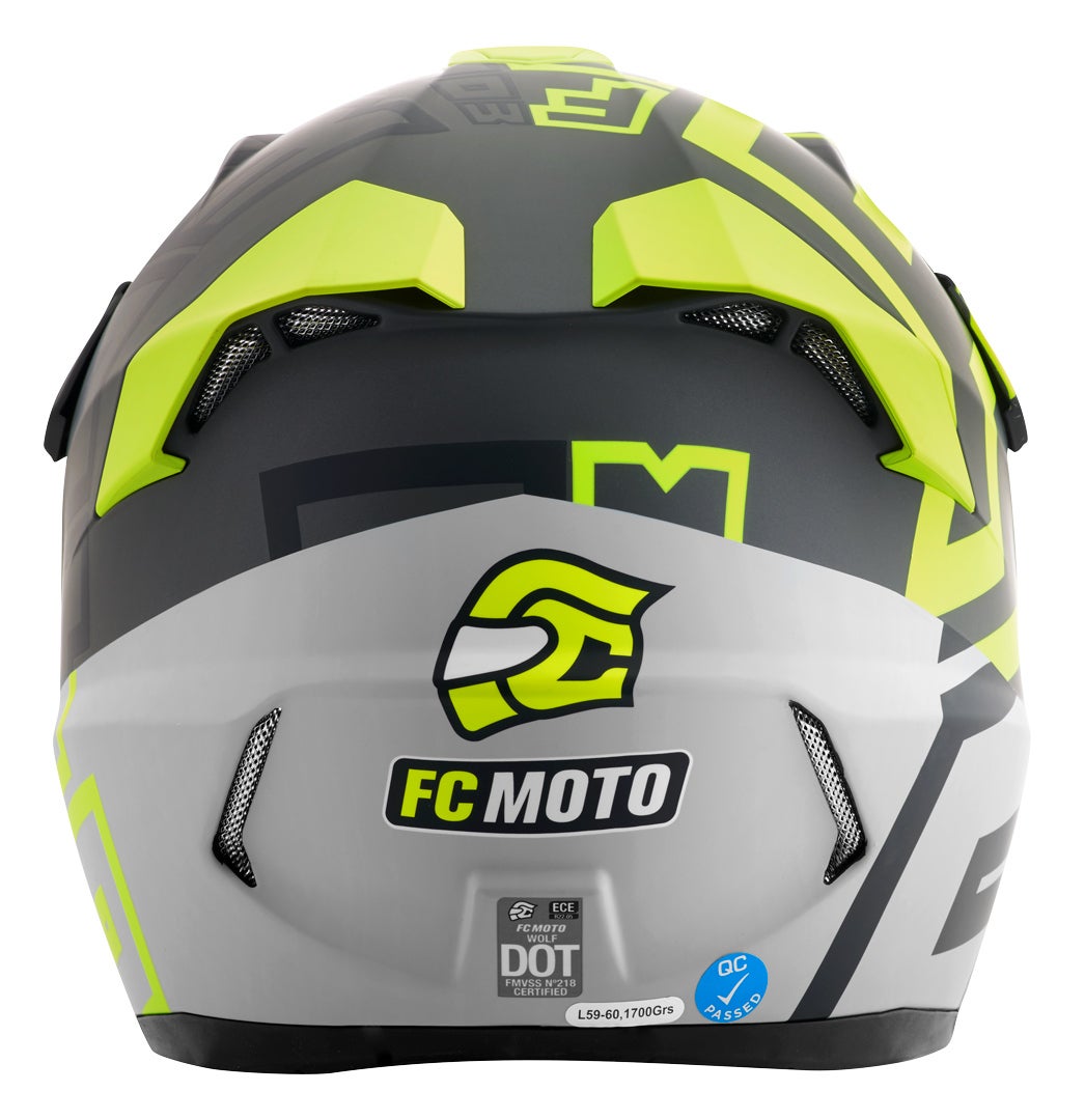 FC-Moto Merkur Flex Casco Motocross nero/giallo S Figura 8