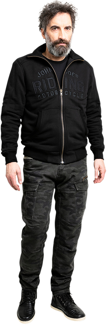 John Doe Standup Neck Hanorac de motocicletă Negru/Negru XS Figura 13