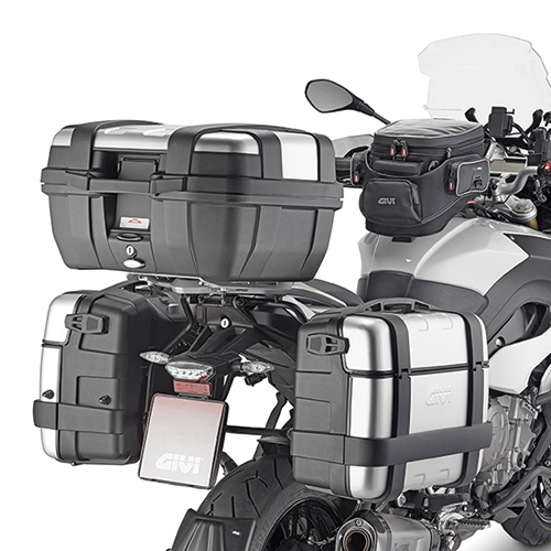 GIVI Trekker 52 Monokey Aluminiumtoppfodral Svart/Silver 52 Ltr. Figur 2