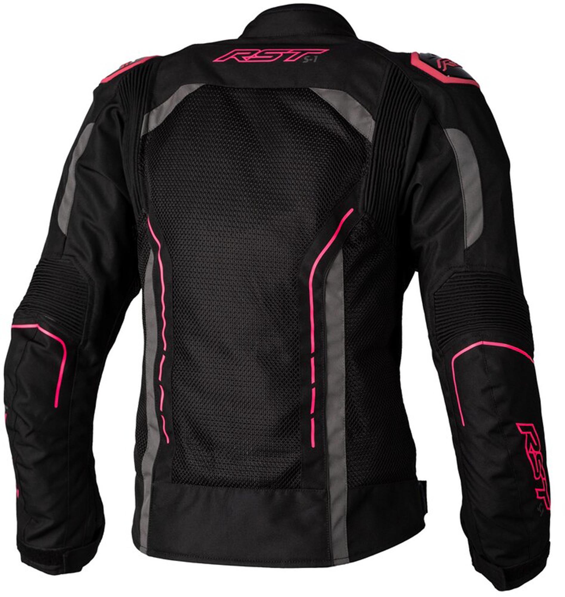 RST S-1 Mesh Ladies Motorcycle Textile Jacket black/hotpink L Figure 2