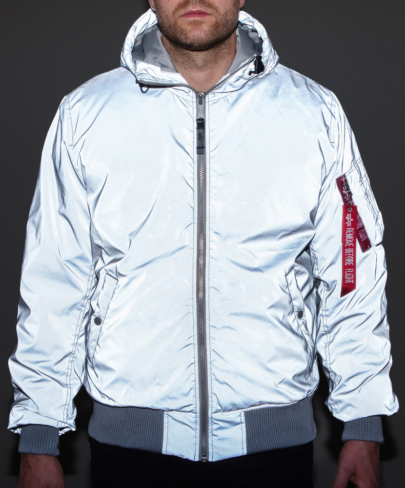 Alpha Industries MA-1 Hooded Reflective Jacka Silver XXL Figur 2