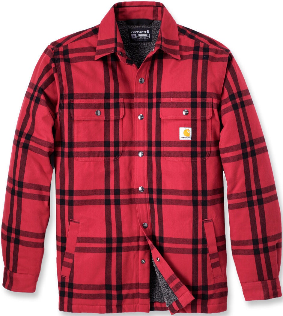 Carhartt Relaxed Fit Flannel Sherpa Lined Hemd rot/schwarz XXL Abbildung 1