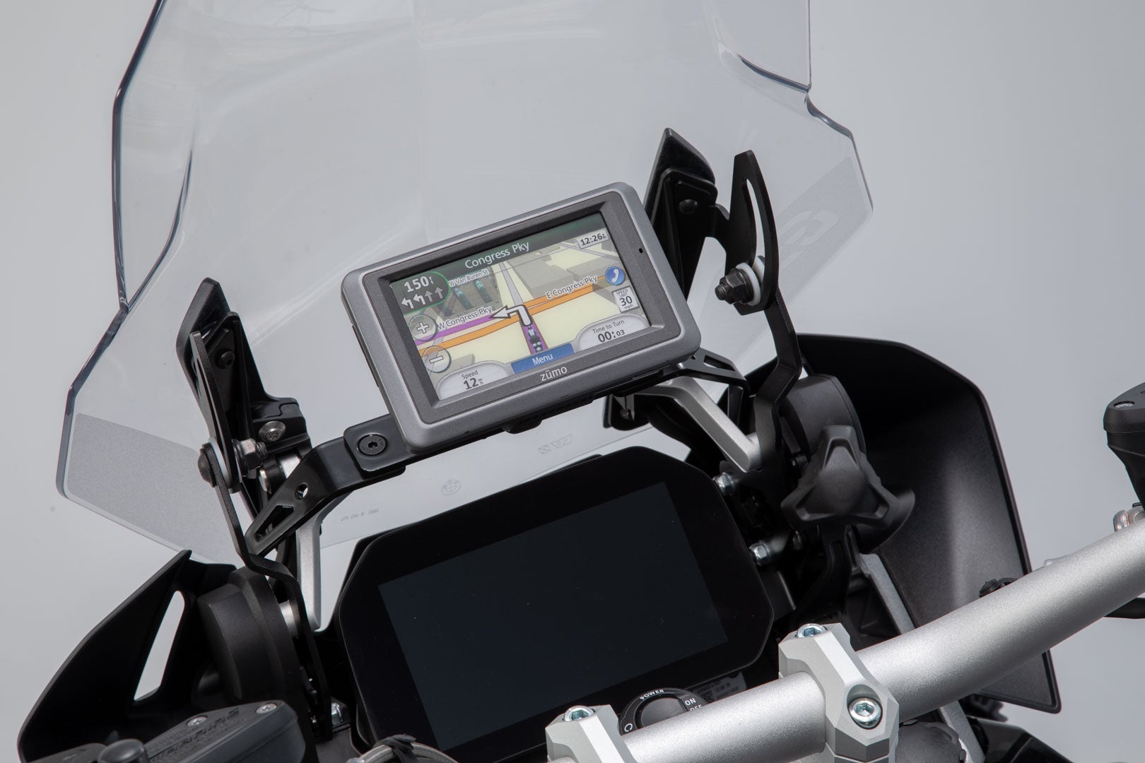 SW-Motech GPS montagem para cockpit - Preto. BMW R 1200 GS (12-18), R 1250 GS (18-). Figura 2