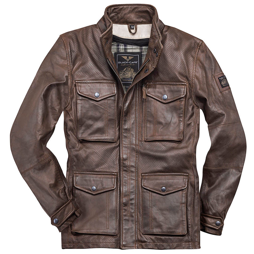 Black-Cafe London Manhattan Leather Jacket brown 54 Figure 1