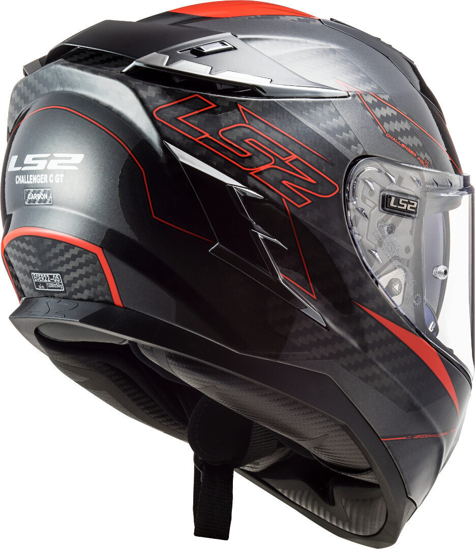 LS2 FF327 Challenger Fold Carbon Casco rosso M (57/58) Figura 5