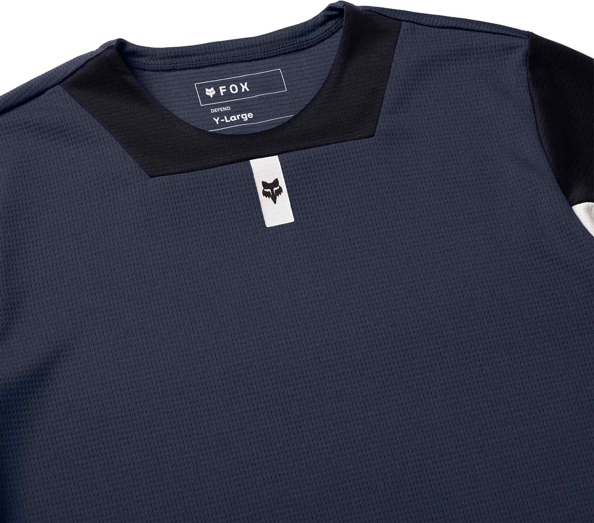 FOX Defend LS Camisa de Bicicleta Juvenil azul escuro YXL Figura 3