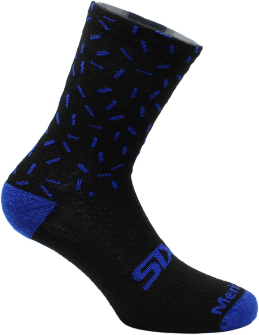 SIXS Merinos Meias preto/azul 36-39 Figura 1