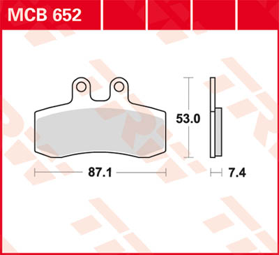 TRW Lucas Bremsbelag MCB652 Figur 1