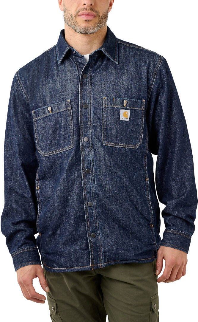 Carhartt Denim Fleece Lined Snap Front Camicia L Figura 2