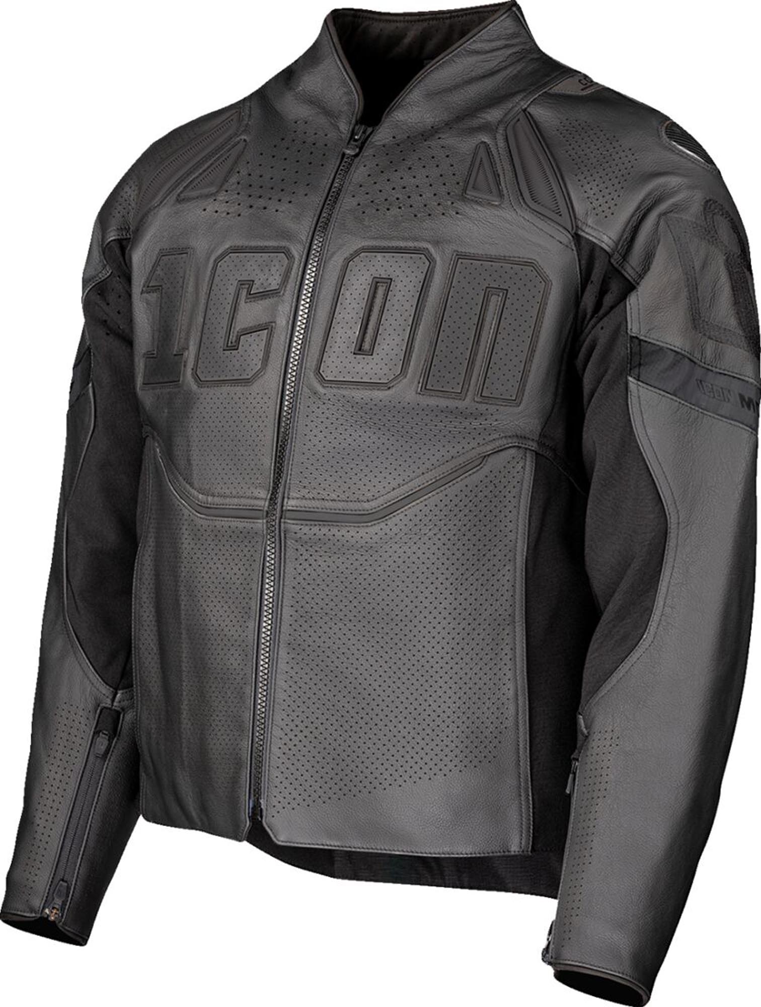 Icon Contra 3 Rizz Rizz Motorcycle Leather Jacket black 2XL Figure 1