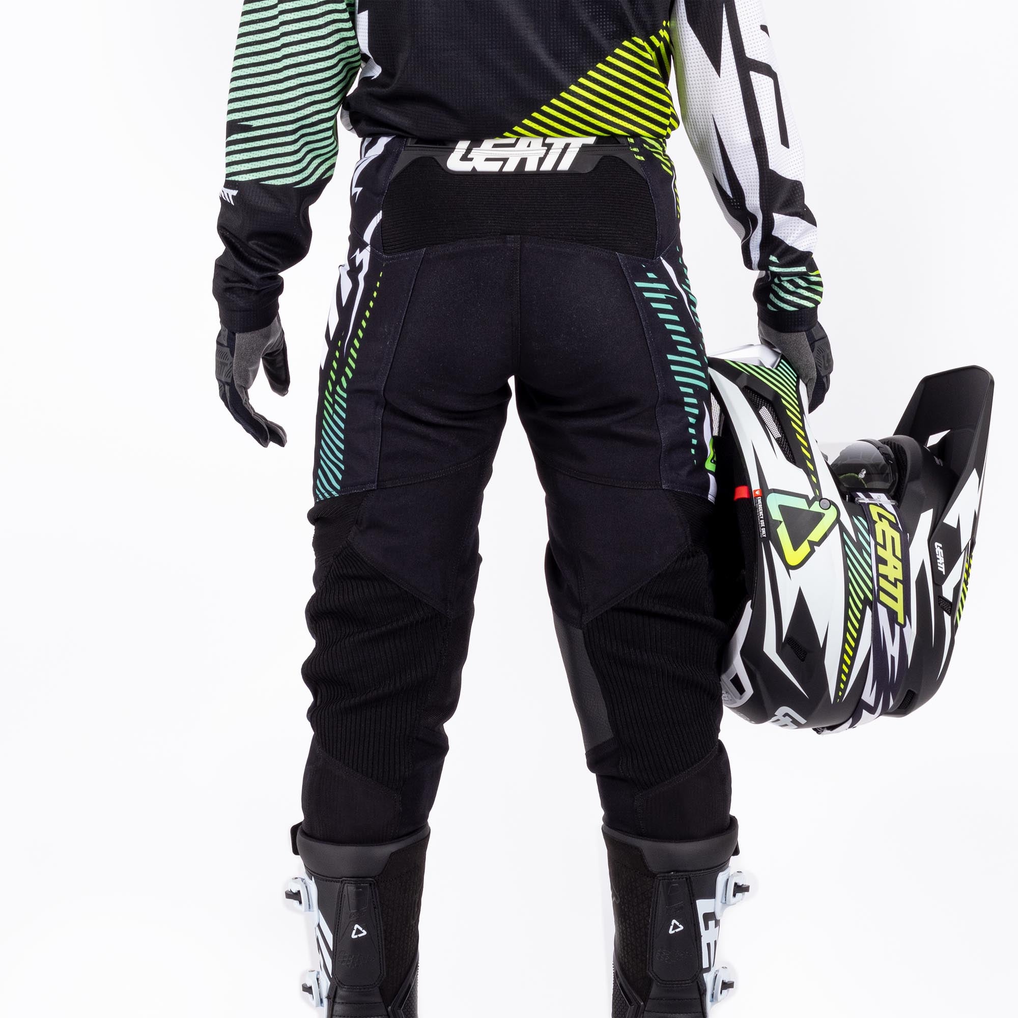 Leatt Moto Ride Kit 3.5 V26 Conjunto de Camisa e Calça de Motocross Juvenil branco/preto/verde XL Figura 9