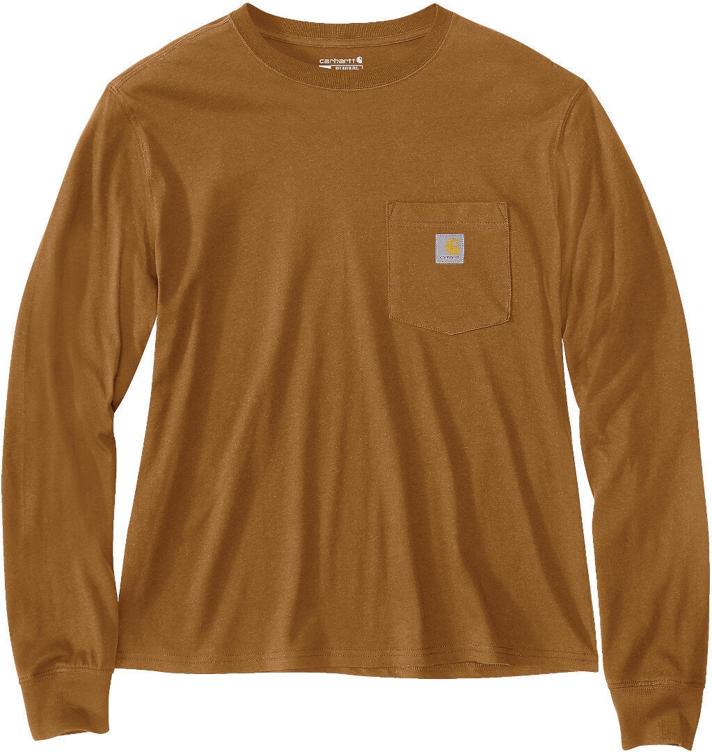 Carhartt Relaxed Fit Lightweight Pocket Camicia a maniche lunghe da donna marrone L Figura 1