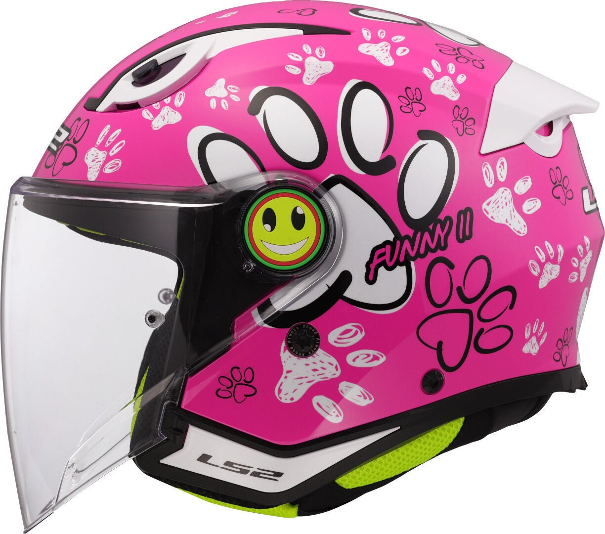 LS2 OF622 Funny II Paws Casco jet per bambini rosa Y/M (49/50) Figura 2
