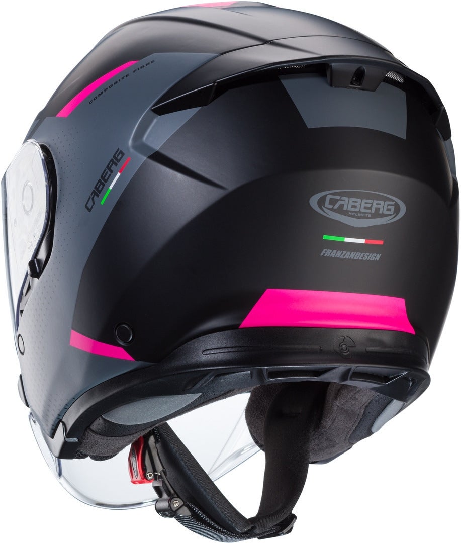 Caberg Flyon II Boss 噴射頭盔 黑色啞光/粉紅色 L（59/60） 圖2