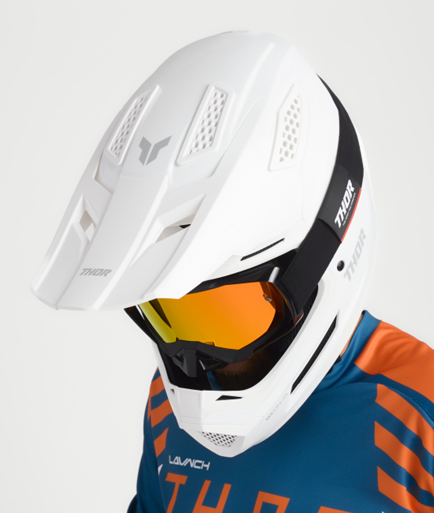 Thor Fleet Kinder Motocross Helm weiß M (49/50) Abbildung 5