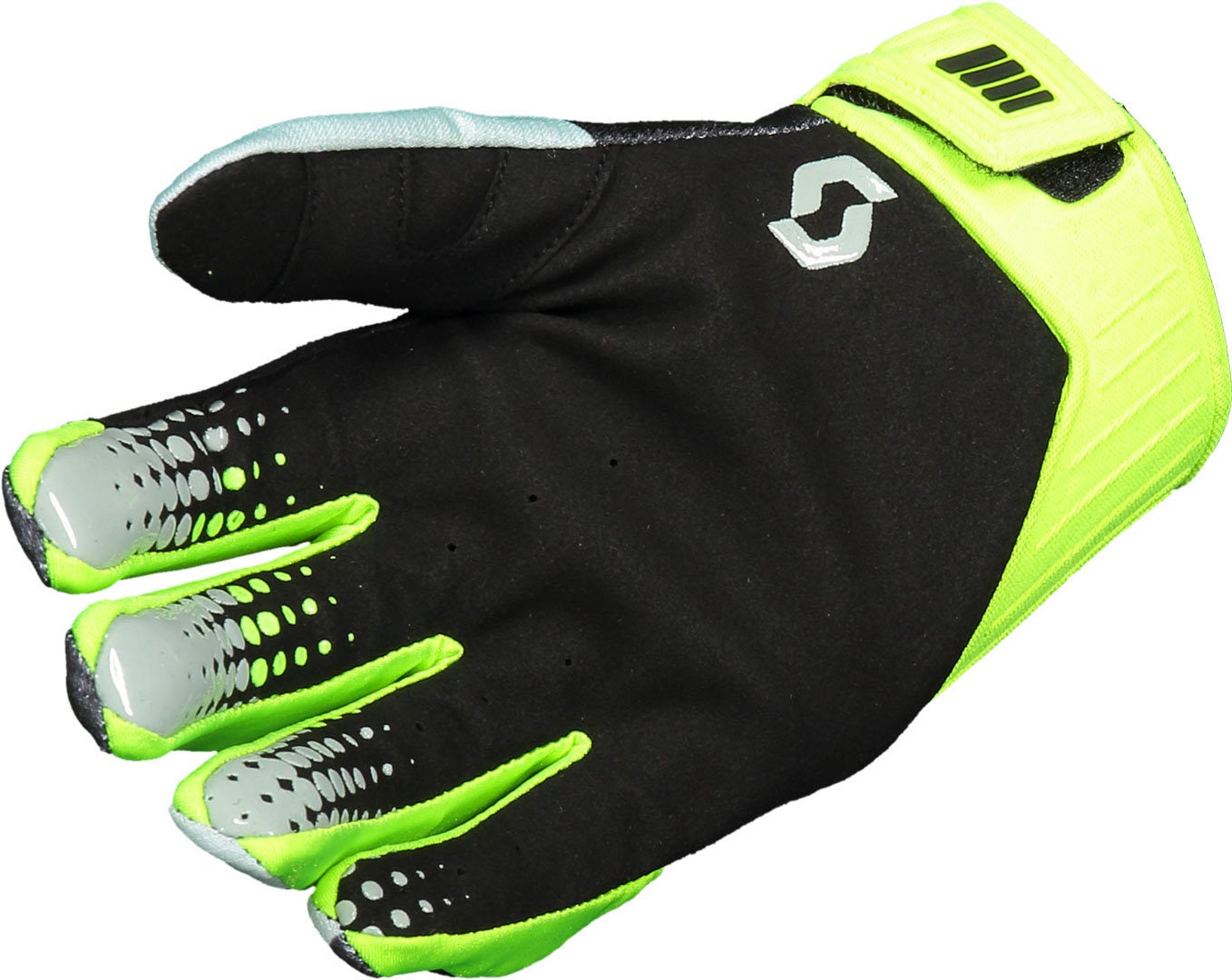 Scott 450 Angled Guanti da motocross nero/giallo XL Figura 1