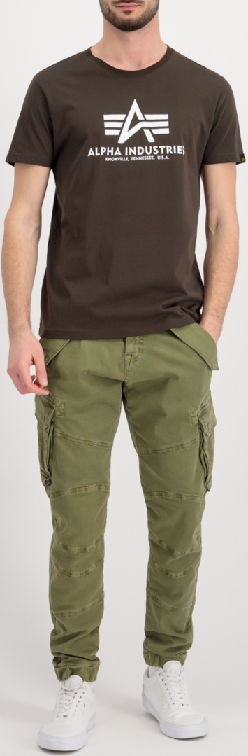Alpha Industries Basic T-Shirt olivgrün/schwarz M Abbildung 5