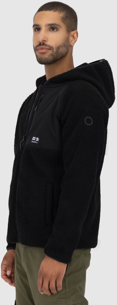Alife And Kickin HaraldAK G Teddy Zip Hoodie Moletom com zíper preto XL Figura 3