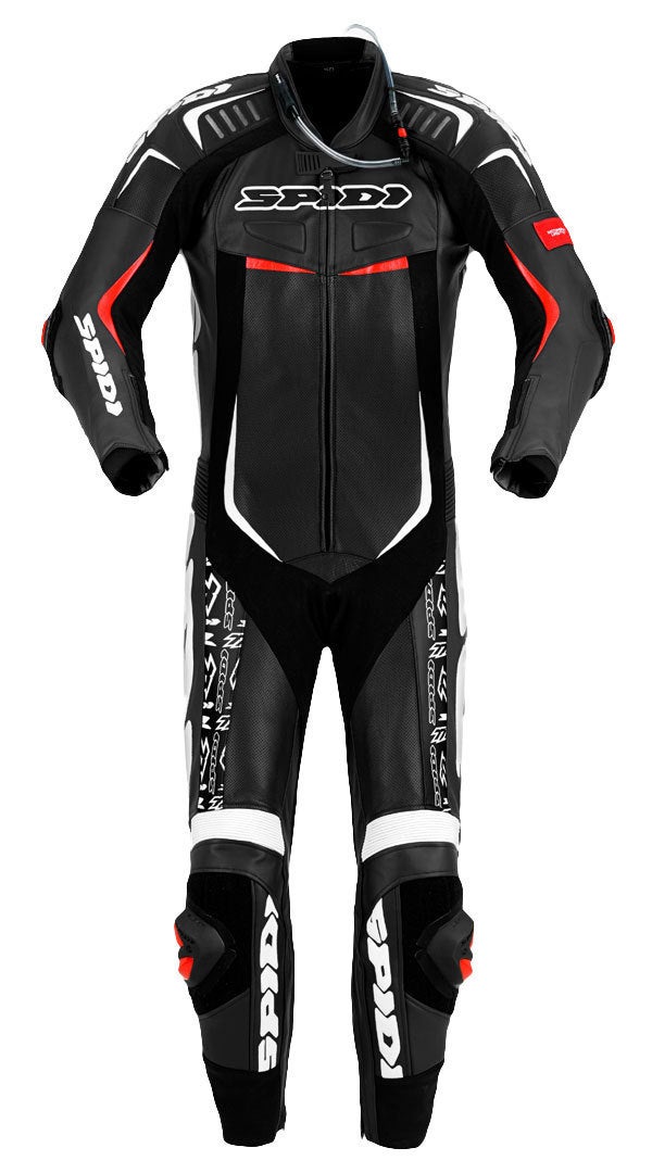Spidi Track Wind Replica Evo One Piece Motorcycle Leather Suit black/white 50 Figure 1