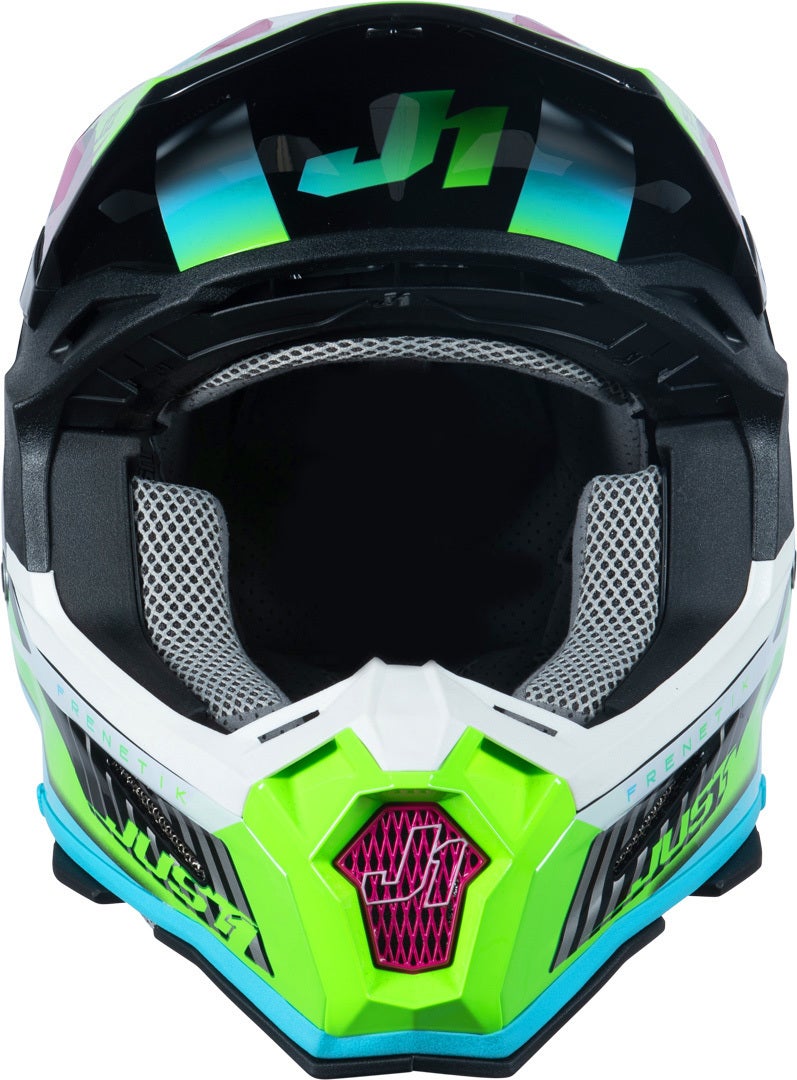 Just1 J22F Frenetik Casco da motocross Verde/Nero L (59/60) Figura 4