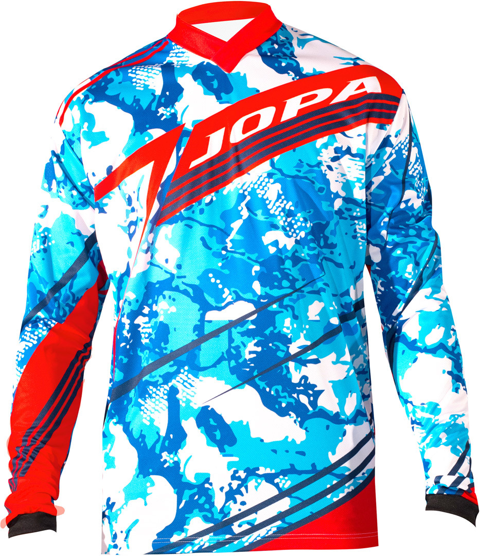 Jopa Fixion Jersey MX/BMX Bleu clair/rouge M Figure 1