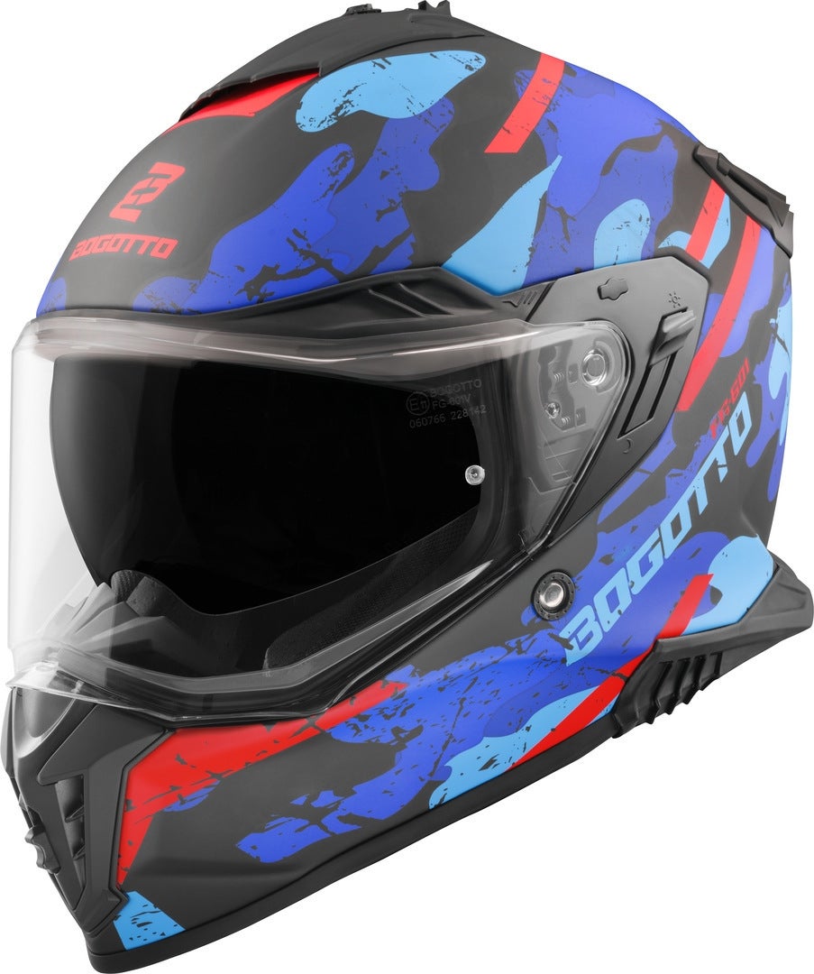 Bogotto FG-601 Sniper Enduro hjelm i glasfiber sort mat/rød/blå L Figur 9