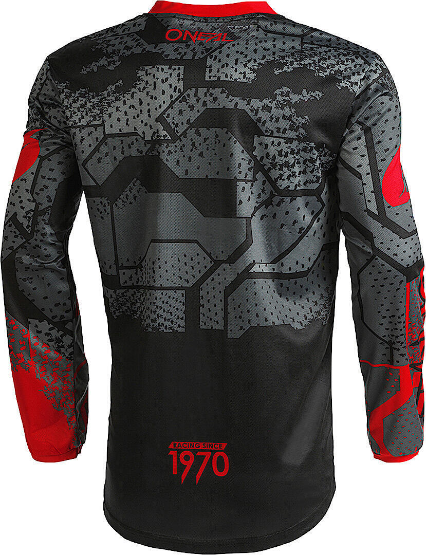 Oneal Element Camo V.22 Motocross Jersey sort/grå/rød M Figur 2