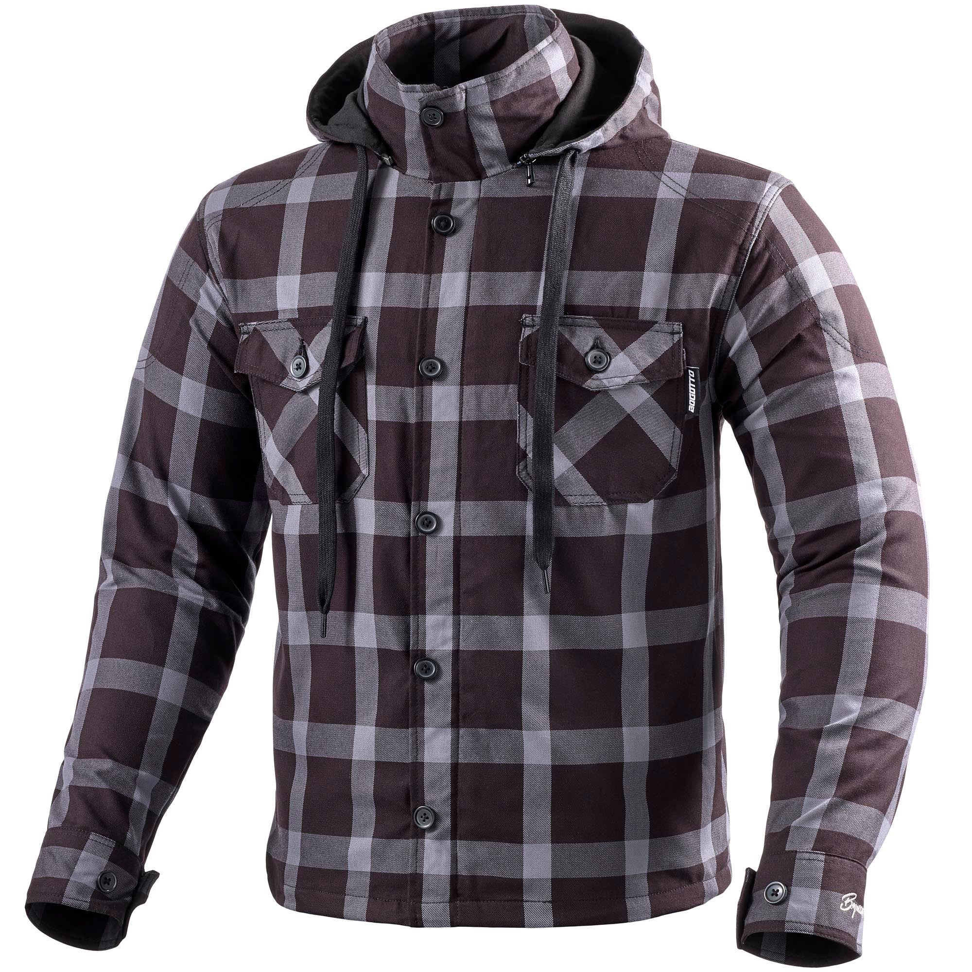 Bogotto Lumb-R Moletom com capuz com zíper de motocicleta preto XL Figura 1