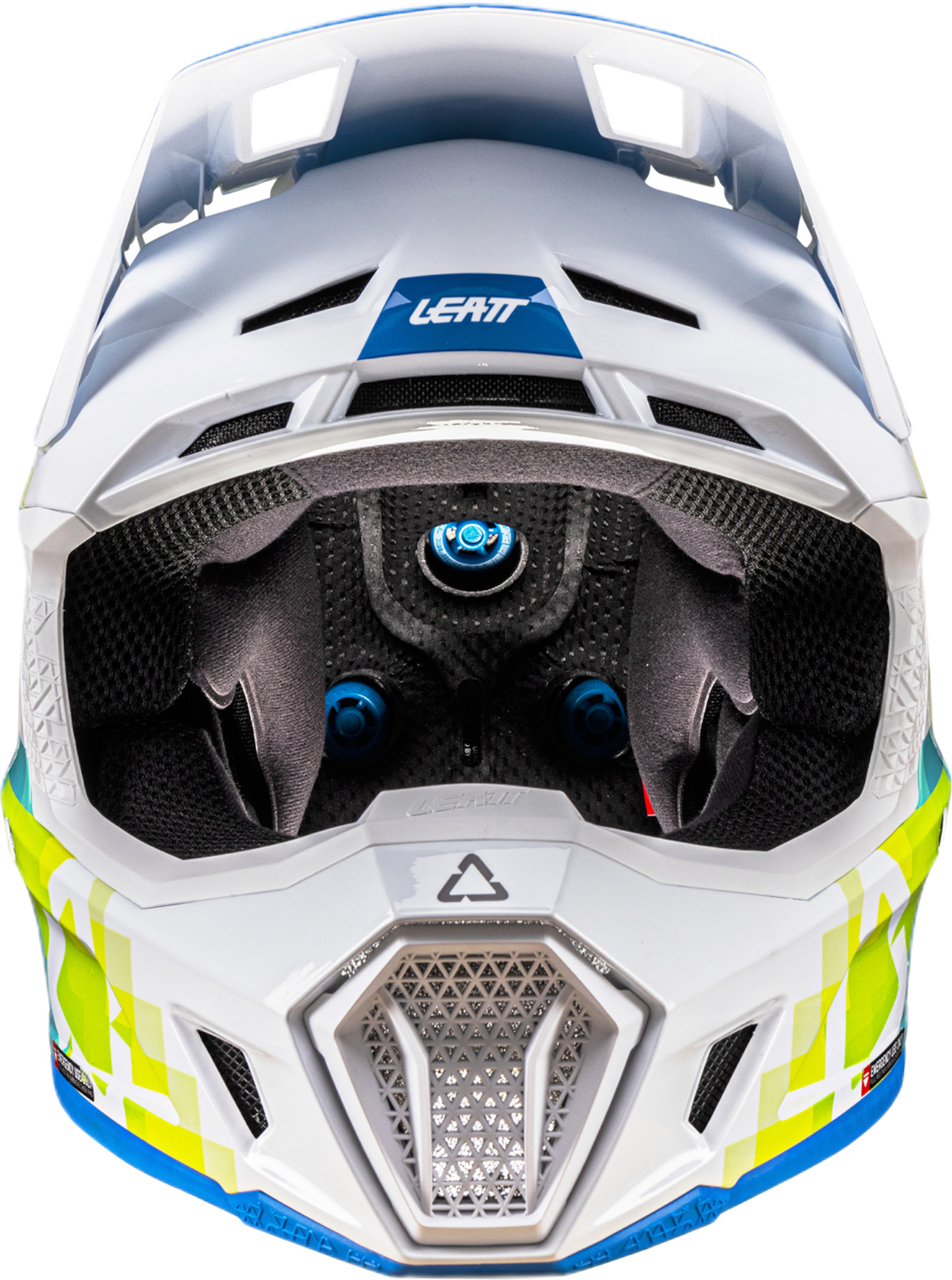 Leatt 7.5 V26 Motocrosshjälm med skyddsglasögon vit/blå/gul S (55/56) Figur 6