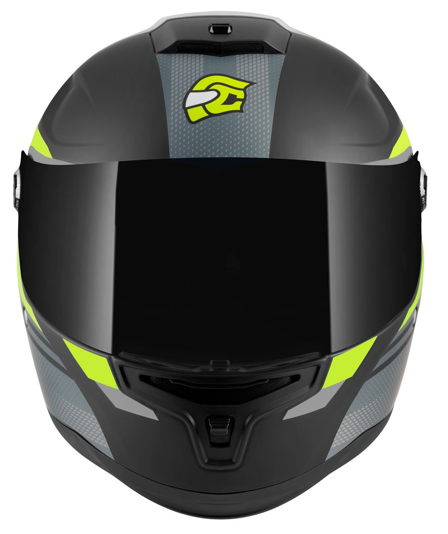 FC-Moto FF114B Zeron Hjelm sort mat/gul 2XL Figur 3