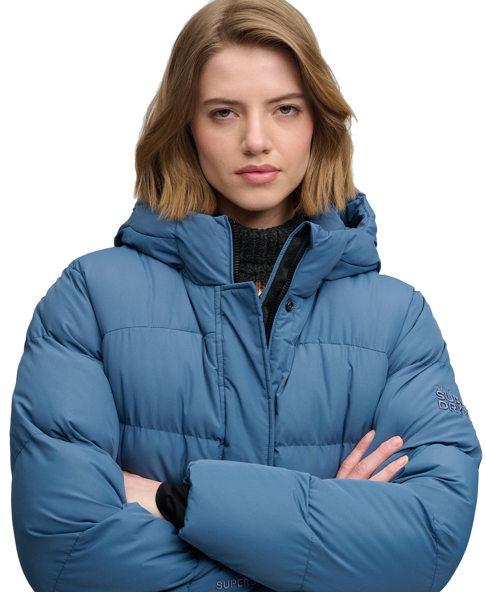 Superdry & Co Chaqueta acolchada deportiva para damas Azul M Figura 3