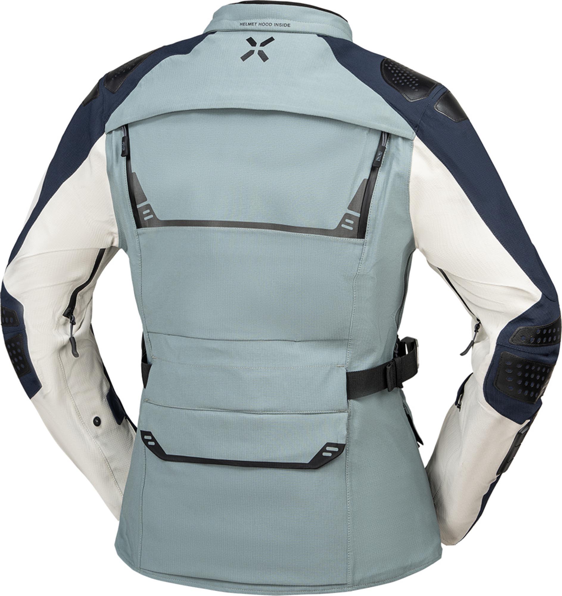 IXS Tourster STX 2.0 vattentät dam-motorcykeltextiljacka mörkblått/grått Short 5XL Figur 2